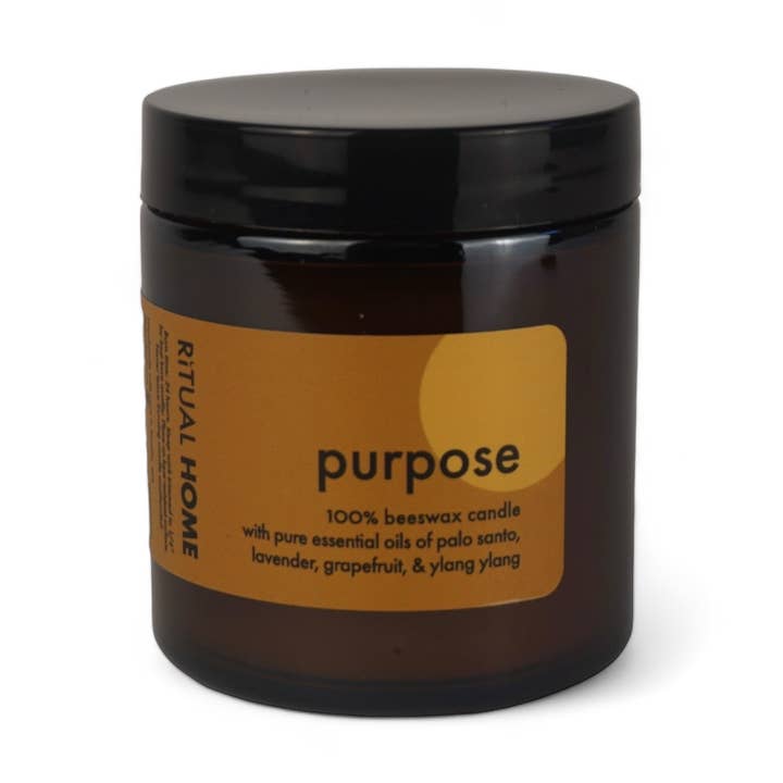 PURPOSE AMBER JAR CANDLE~ PALO SANTO, LAVENDER, GRAPEFRUIT, YLANG YLANG for wholesale by Life By Ritual