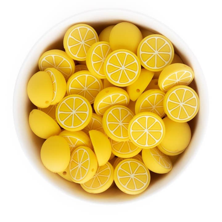 Perles focales en silicone Citrus pour la vente par Cara & Co Silicone Craft Supply