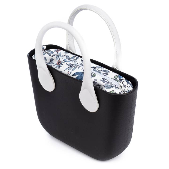 Black Villanterio EVA foam hand bag with printed inner bag. for wholesale on Faire2