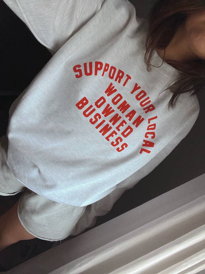 WE THE BABES - Wholesale Graphic Sweatshirt - Women's - Support your local woman owned business sweatshirt - Ash