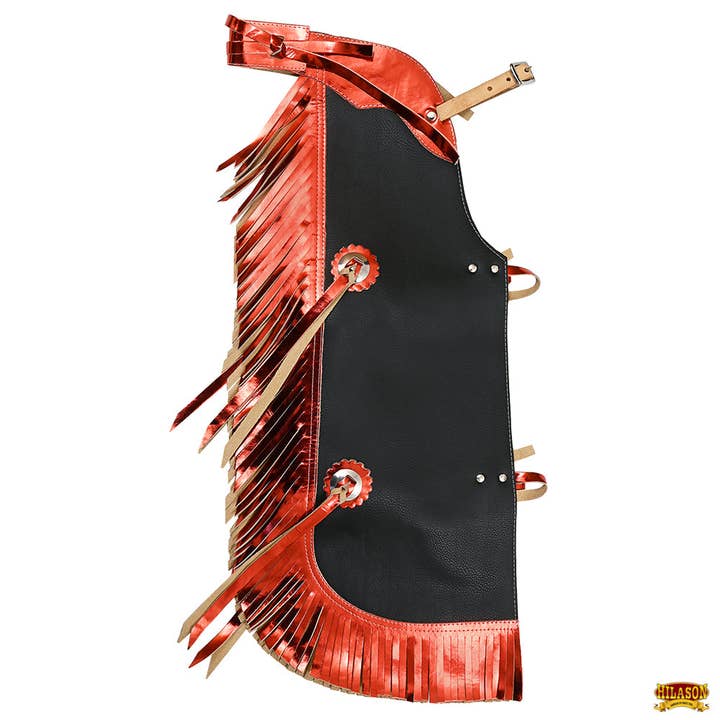 HILASON - Wholesale Horseback Riding Gear - Hilason Junior Youth Bull Riding Pro Rodeo Leather Protective Vest Chaps19