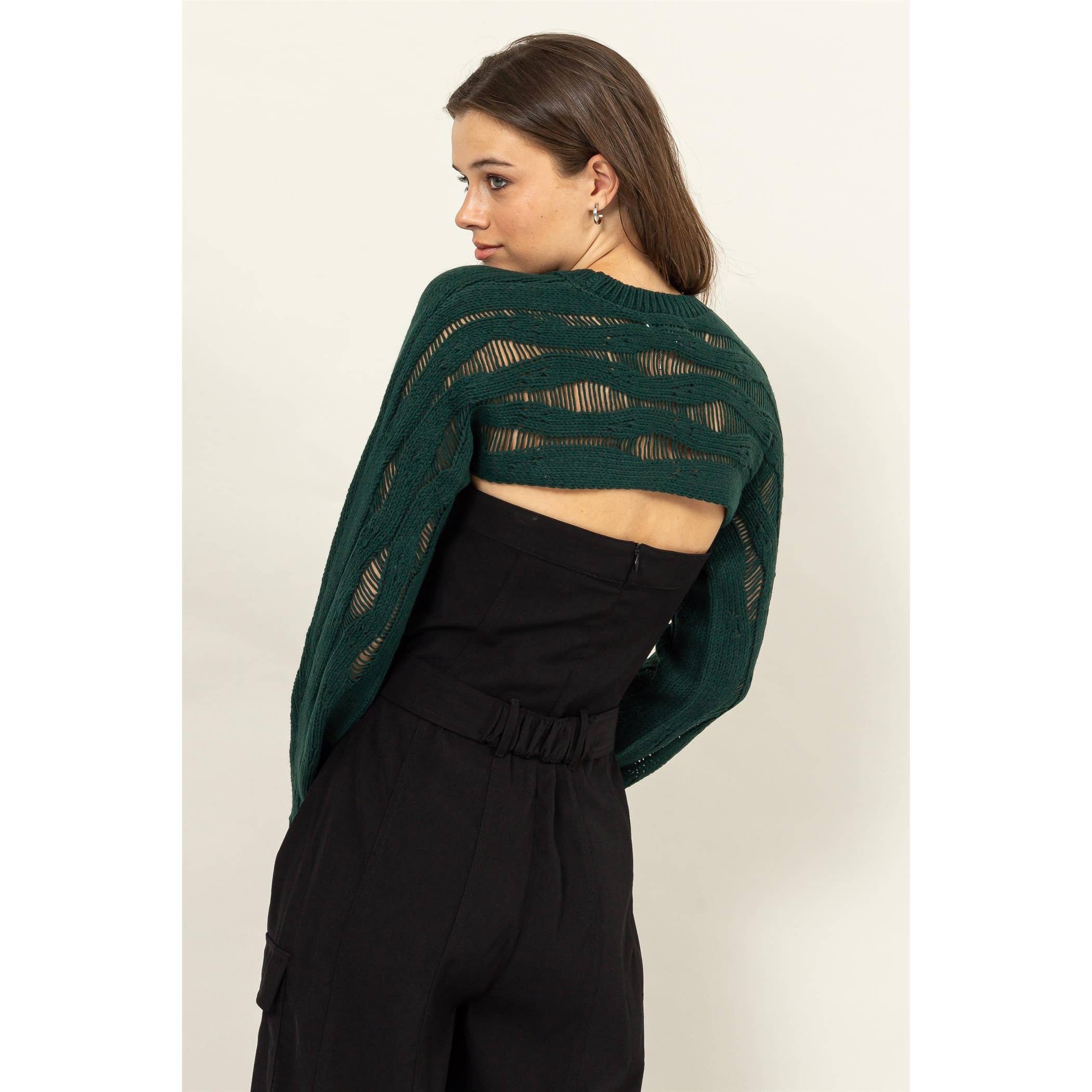 HYFVE - Wholesale Knit Sweater - Women's - Open Knit Shrug Sweater1