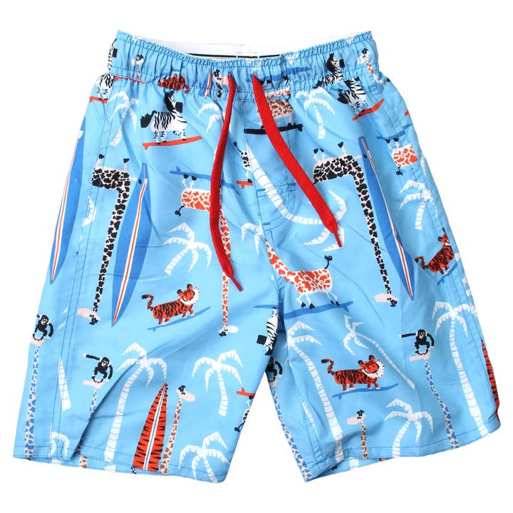 Wes & Willy Boy's Giraffe Swim Trunks for wholesale by Wes and Willy