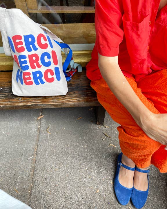 Banquet Workshop - Wholesale Tote Bag - Unisex - Merci Merci Merci Tote Bag2