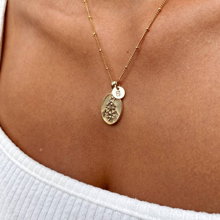 GoldFi - Wholesale Individual Charm/Pendant - Stamped Tiny Initial Letter Charm in 18k Gold Filled Complete Alphabet