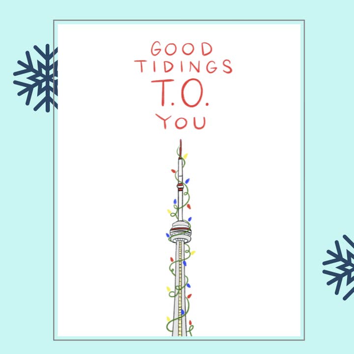 Carte des Fêtes de la Tour CN Toronto Canada pour la vente par Kokocards