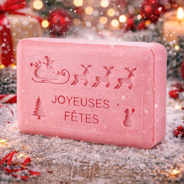 125 g Französische Weihnachtsseife – Schlitten für den Großhandel von French Soap Wholesale