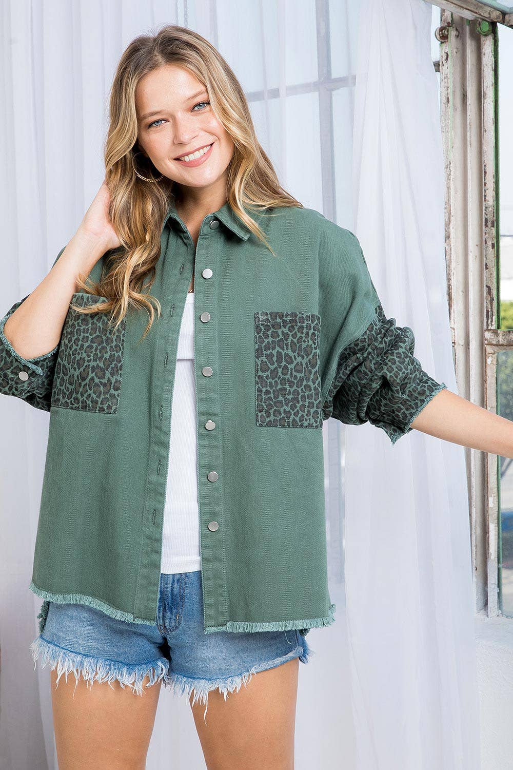 Sweet Lovely by Jen – wholesale Jeansjackor – Dam – SW292 LEOPARDMÖNSTRAD JEANSJACKA3