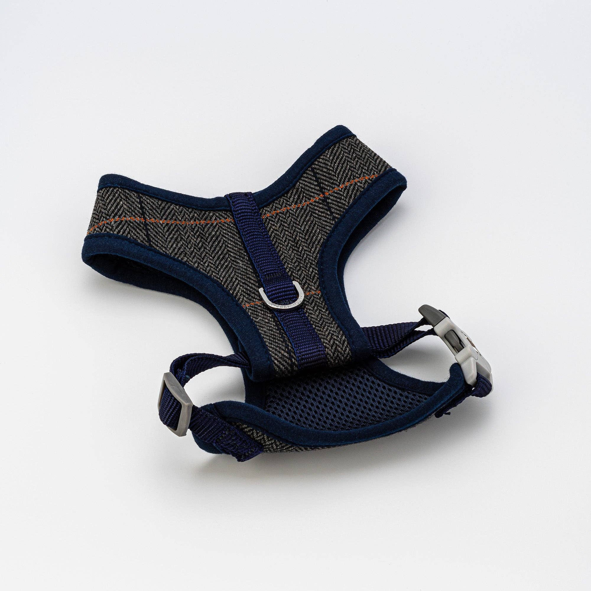 Hugo & Hudson - Wholesale Pet Harness - Dog - Tweed Dog Harness - Grey Checked Herringbone5