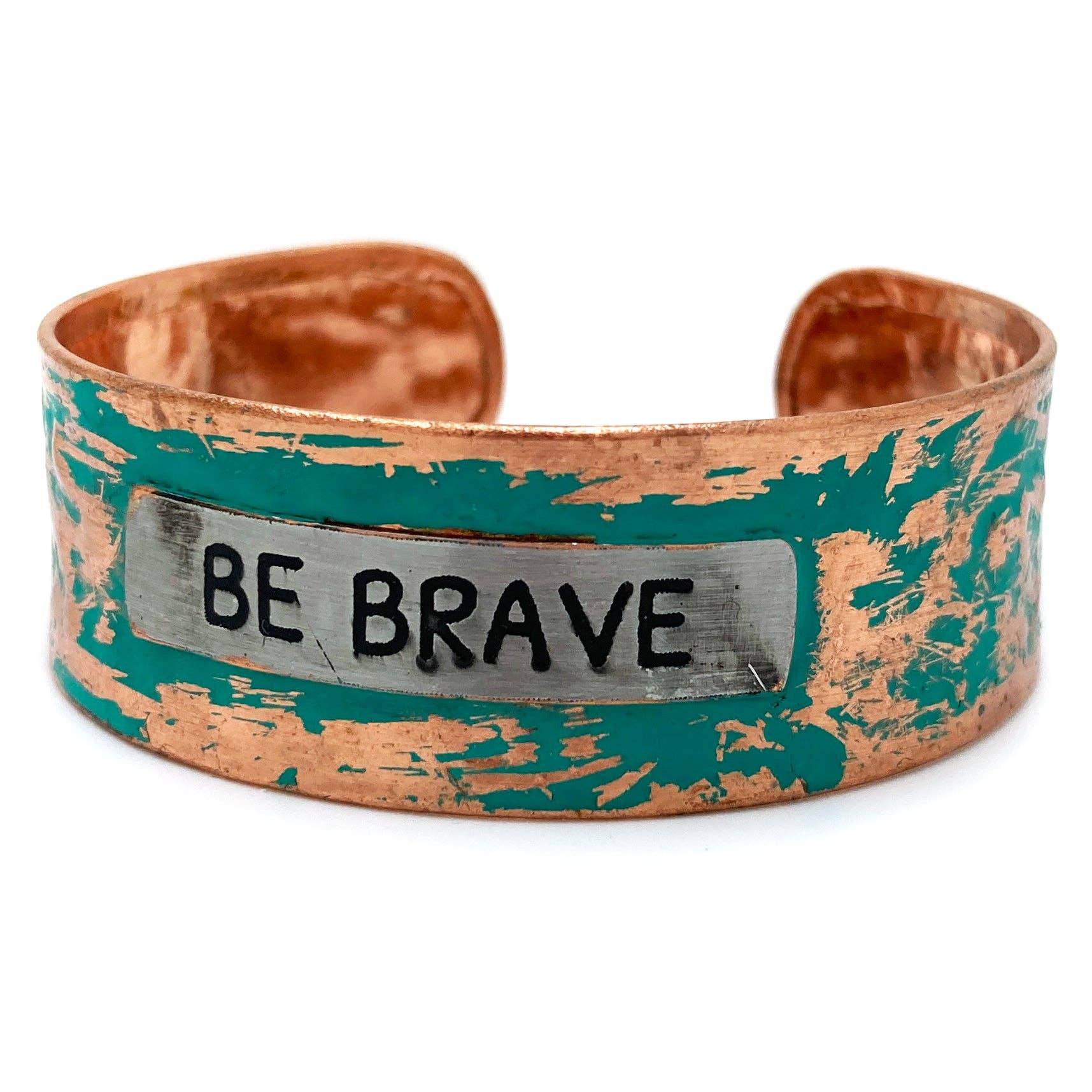 Lunar Deer - Wholesale Cuff Bracelet - Message Be Brave Metal Western Cuff0