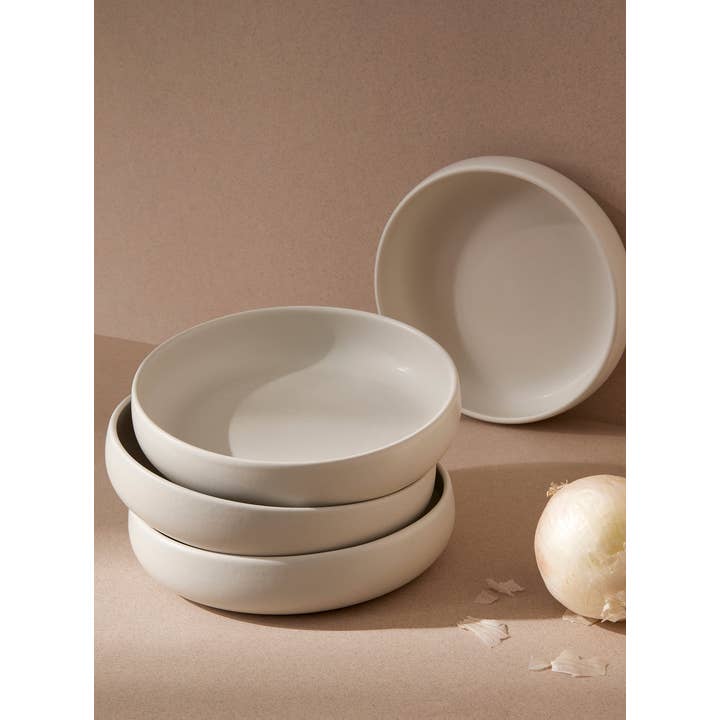 GHARYAN Stoneware & More - Vendita all'ingrosso Piatti da insalata - Piatto per pasta e insalata in gres | Edan 7.9"