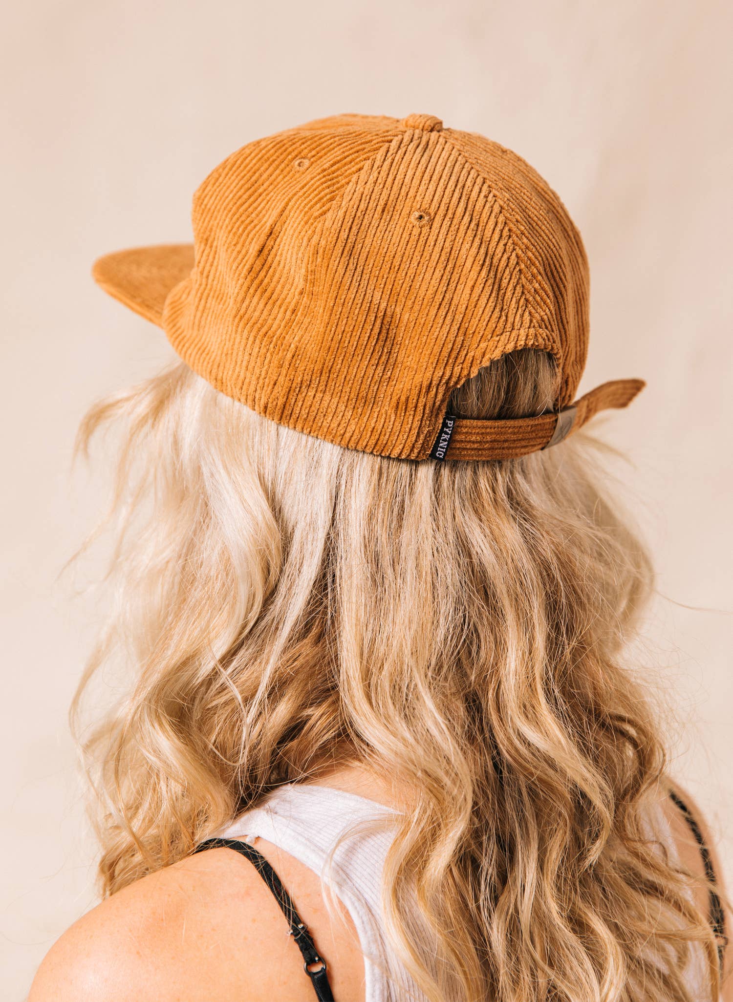 Pyknic - Vente Casquette de baseball – unisexe - Casquette western en velours côtelé couleur rouille avec broderie "TACOS" en point chaînette8