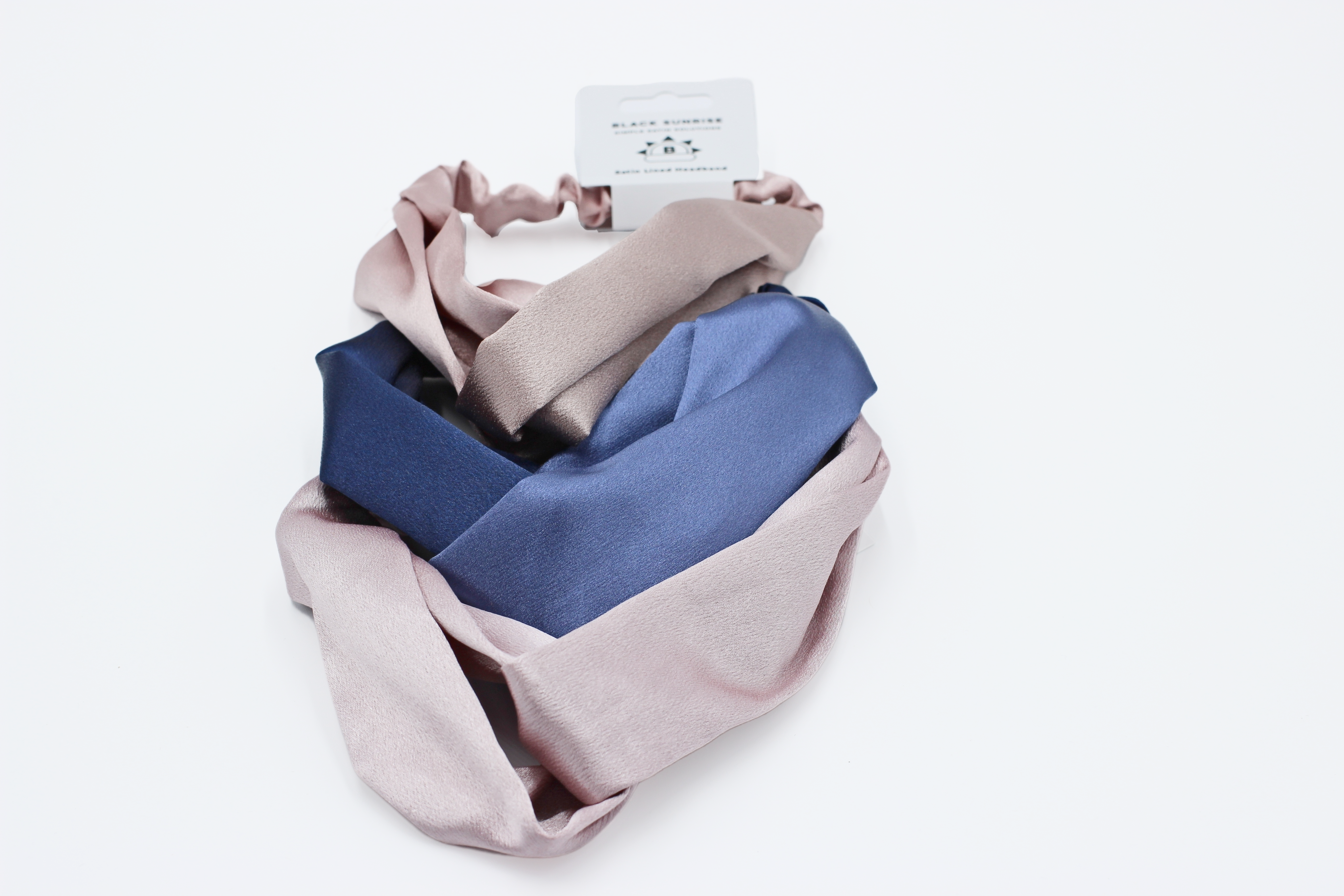 Black Sunrise – wholesale Fashion headband – women's – Satin Lux Cross Headband4