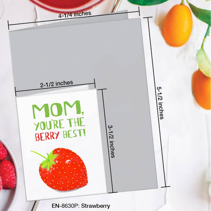 Strawberry, Greeting Card (#8630P) for wholesale by Printed Canvas