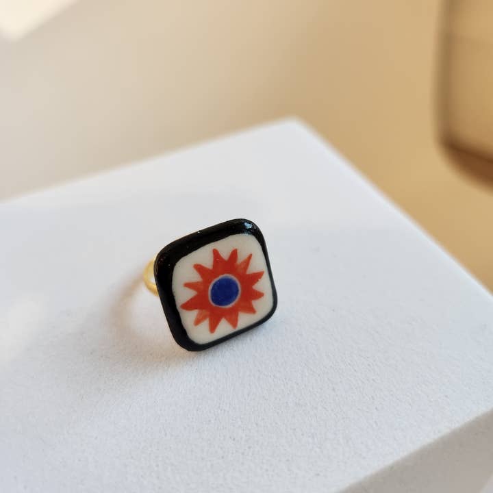 Crown & Heart - Wholesale Cocktail/Statement Ring - Quilt Square Ring7