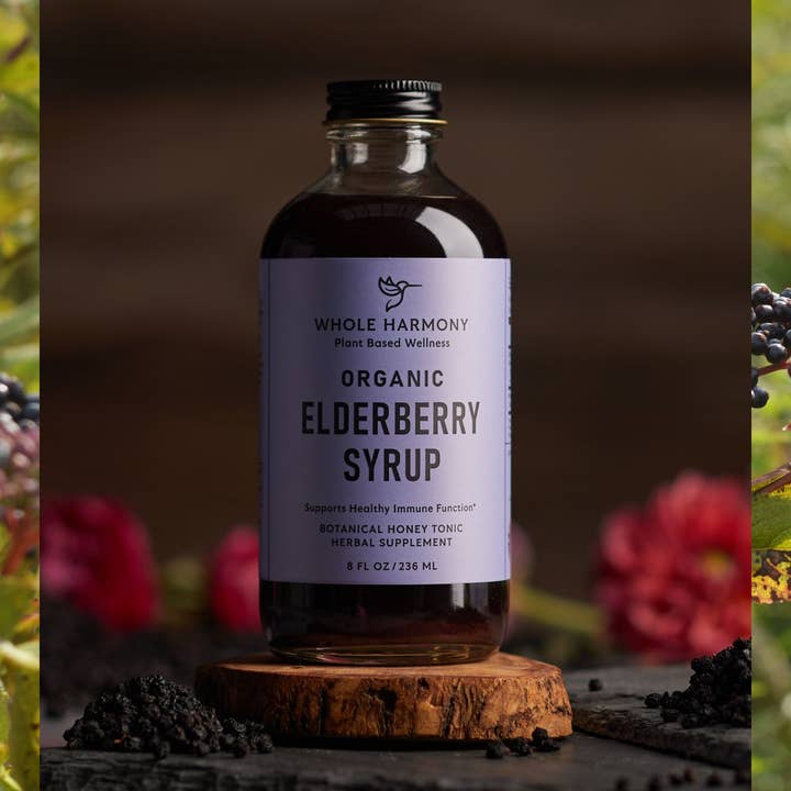 Whole Harmony - Wholesale Voedingssupplement/vitamine - Gecertificeerde BIOLOGISCHE vlierbessen siroop 8oz1