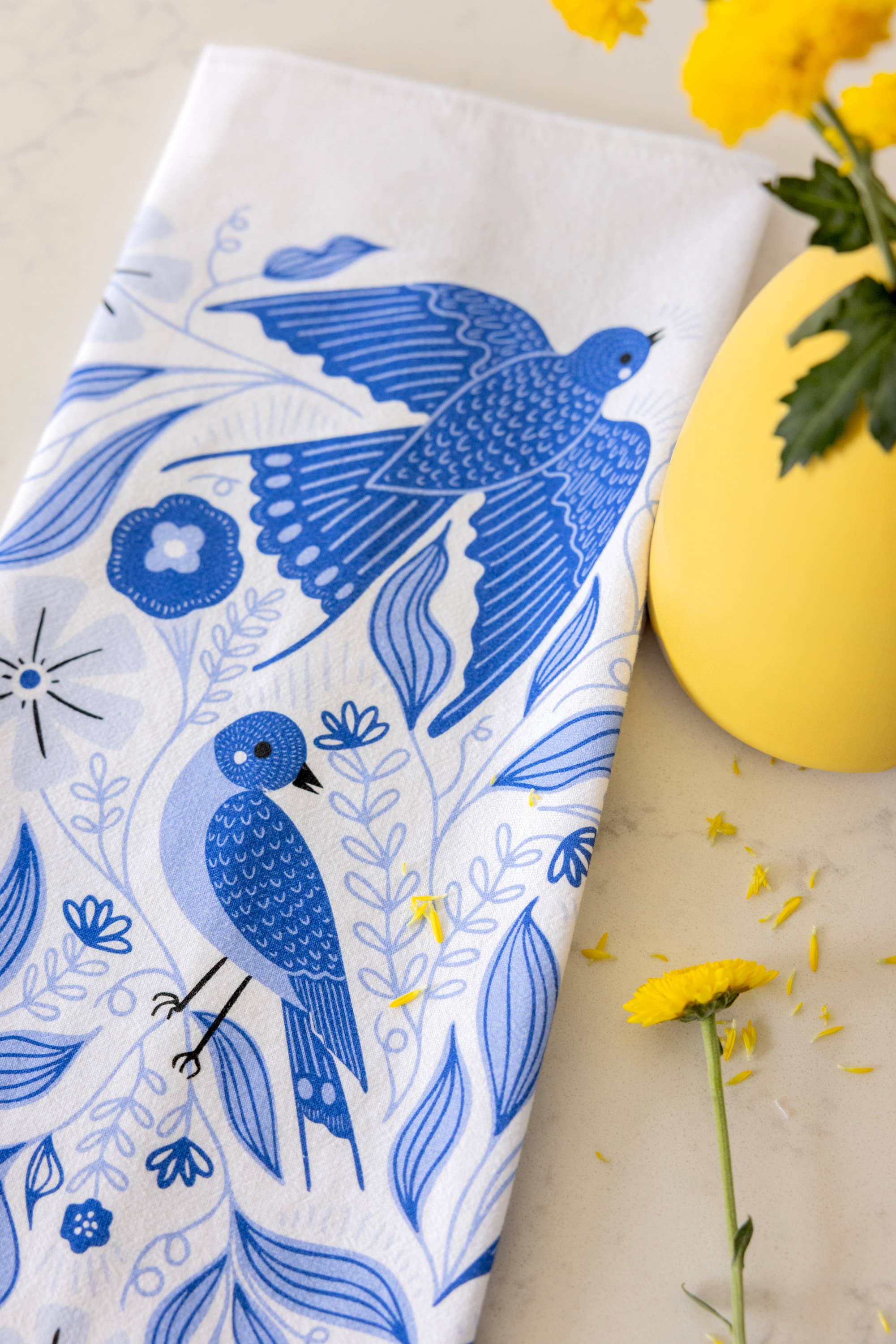 Gingiber - Wholesale Theedoek - Blauwe Zangvogel Theedoek – Voor Vogelliefhebbers2