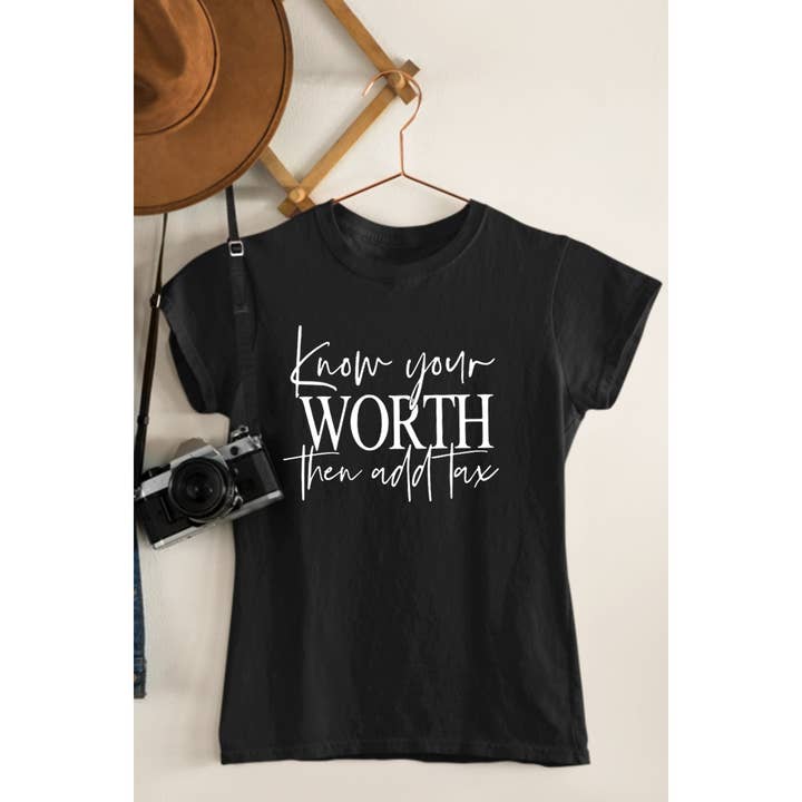 Polar bee - Wholesale Screen Printed T-Shirt - Women's - KNOW YOUR WORTH GRAPHIC WOMEN TEE