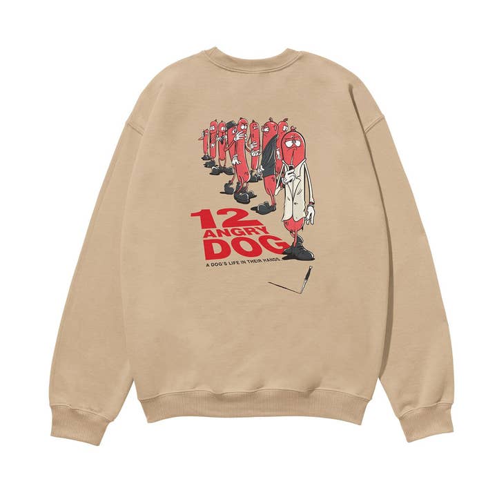 12 Angry Dog Heavyweight Ekologisk Sweatshirt Sand för wholesale av Weekend Concept