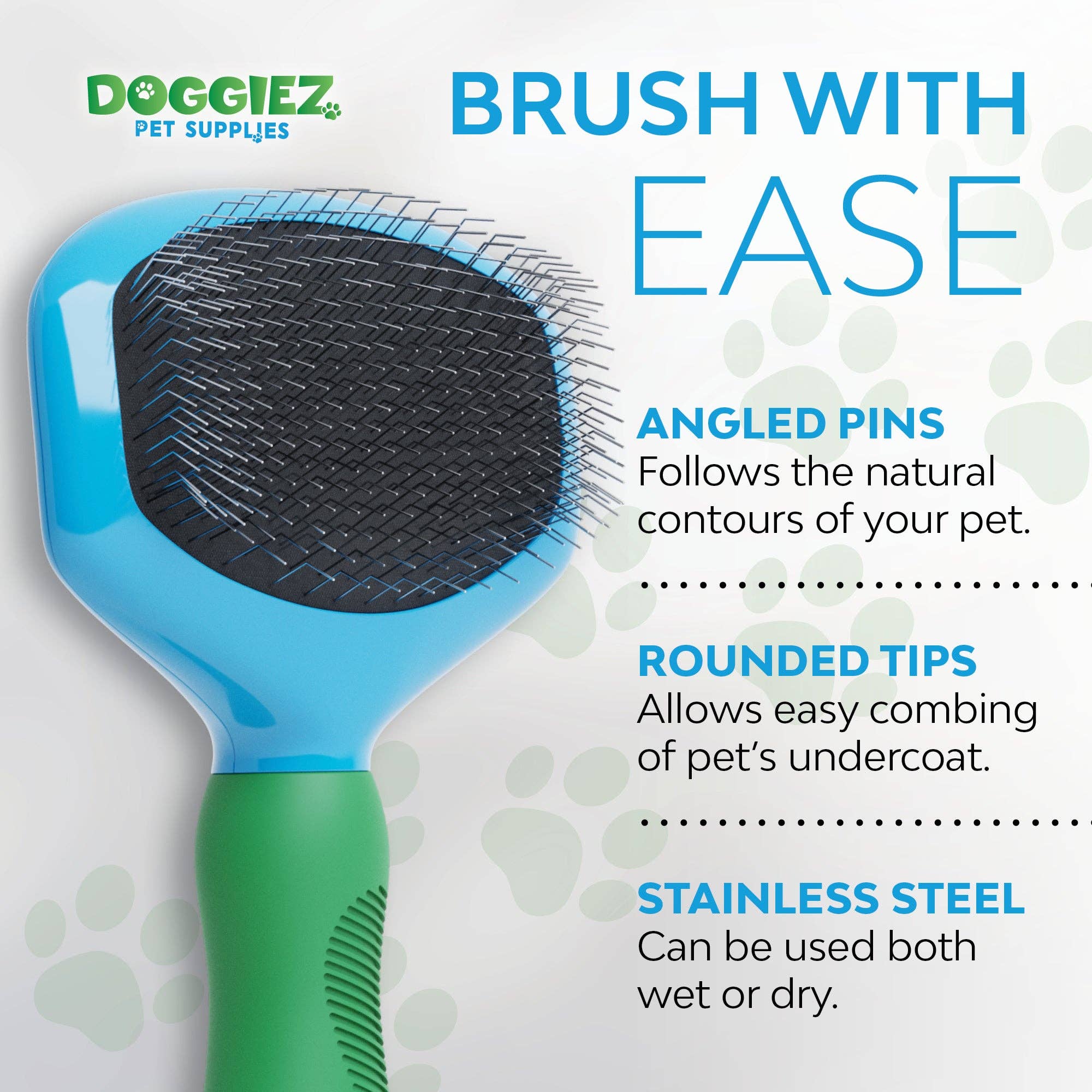 Doggiez Pet Supplies – wholesale Pet brush – Cat/dog – Pet Grooming Brush with Comfort Grip Handle4