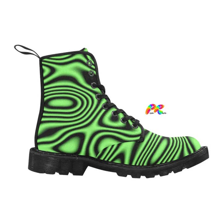 Blanco Botas rave de lona con cordones Lime Chaos para hombre de venta al por mayor en Faire3