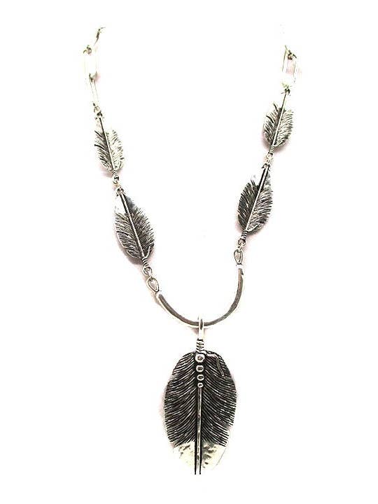 Western Feather Necklace Set for wholesale by Snowing West