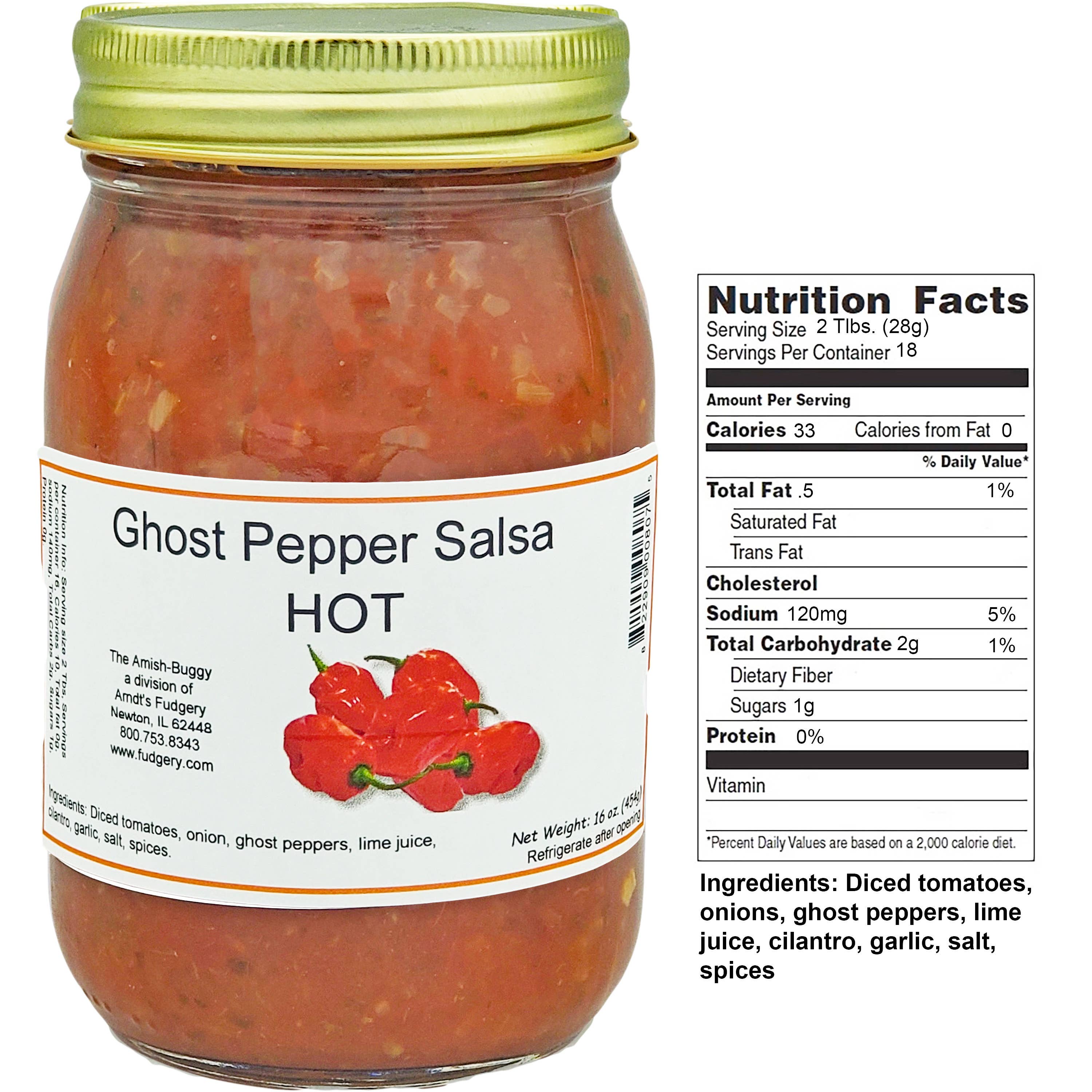 Arndt's Fudgery LLC - Wholesale Salsa - Amish Fresh Made Salsa 16 oz. Jar23