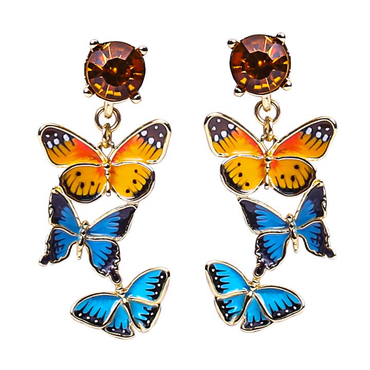 Bill Skinner - Wholesale Dangle Earrings - Butterfly Drop Earrings0