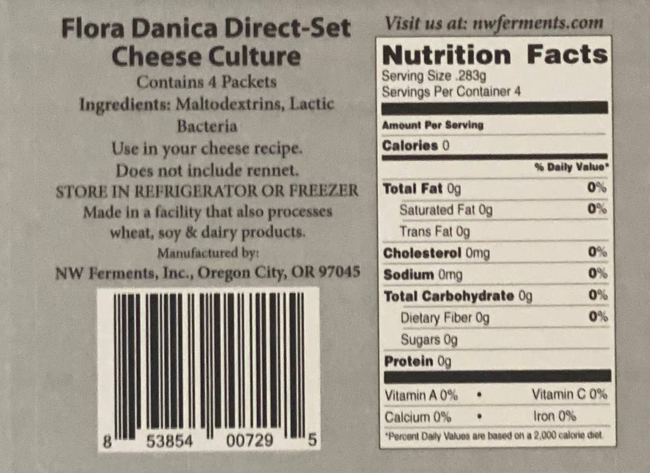NW Ferments - Wholesale Cheese - Flora Danica  Cheese Culture1