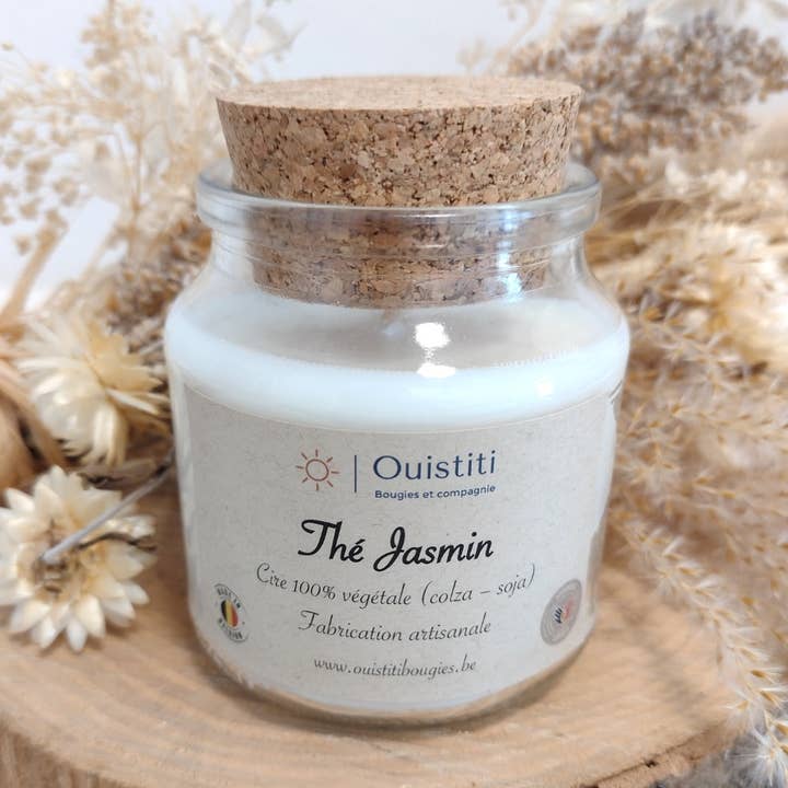 Vela Aromatizada com Chá de Jasmim - Cera Vegetal - 150 g por atacado de Ouistiti - Bougies et compagnie