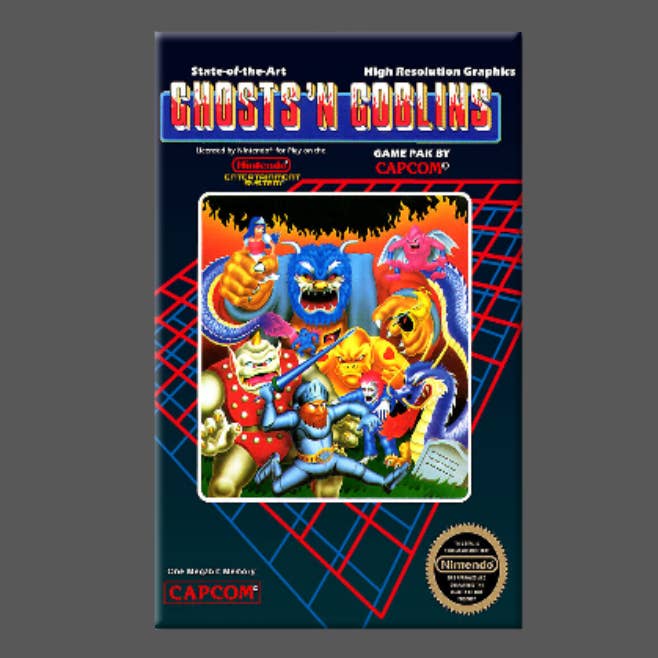 Ba Ba Buttons – Großhandel Anstecker/Button – NES, GHOSTS N GOBLINS, Magnet, Knopf, Spiegel, NINTENDO