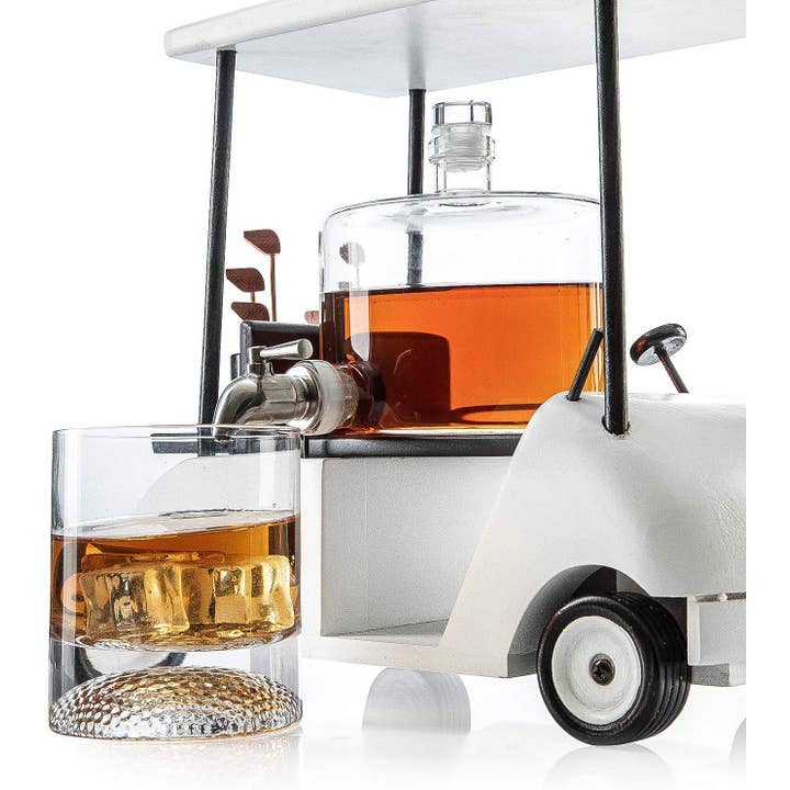 The Wine Savant / Khen Glassware - Wholesale Decanter - Golf Cart Whiskey Decanter & Ball Glasses