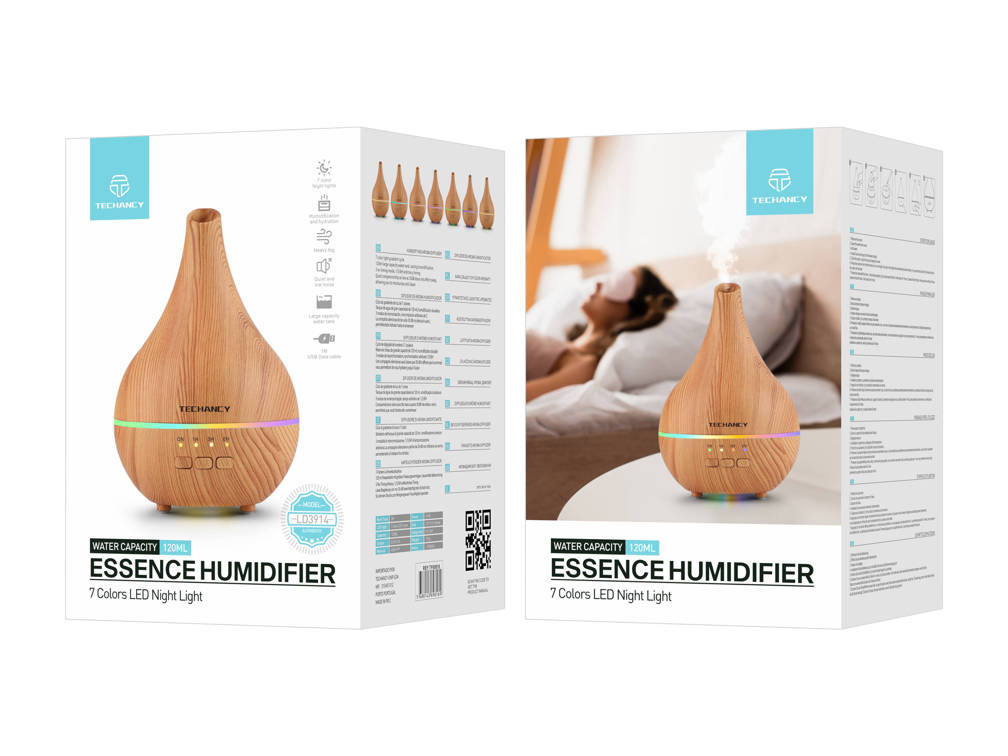 TECHANCY - Wholesale Electronic Diffuser - TECHANCY Oil Diffuser Humidifier 120ML2