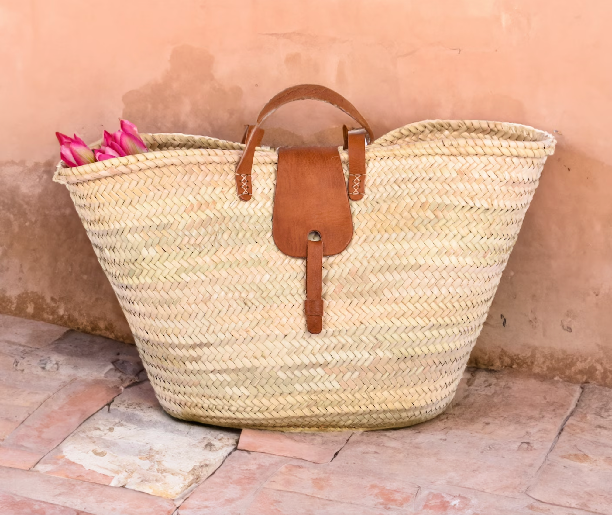 ProHandmadeDesign - Wholesale Beach Bag - FRENCH BASKET straw bag with leather handles beach bag,4