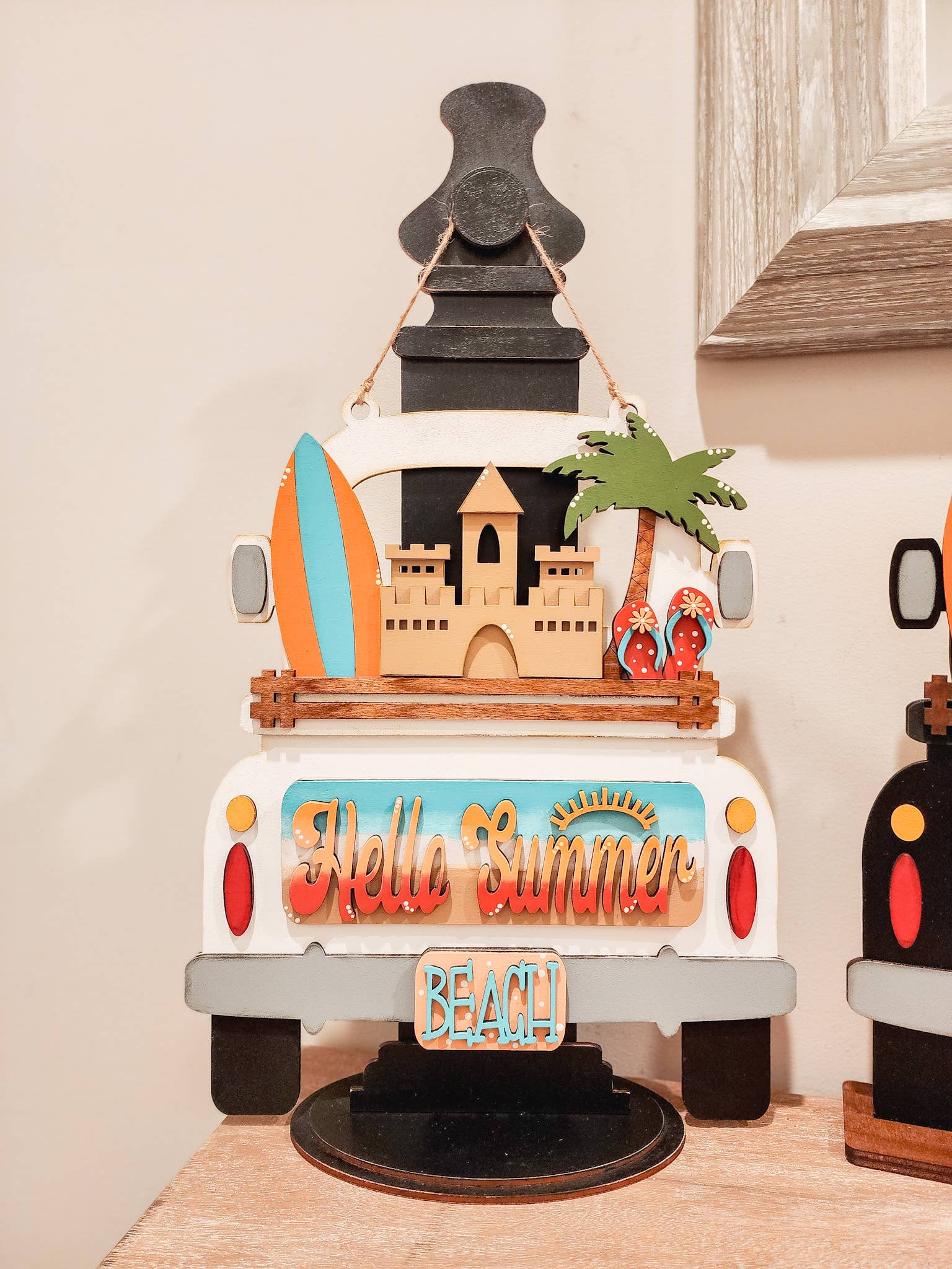 Hollow Grove Designs - Wholesale Door Hanger - Hello Summer Truck Insert| Interchangeable Beach Door Hanger2