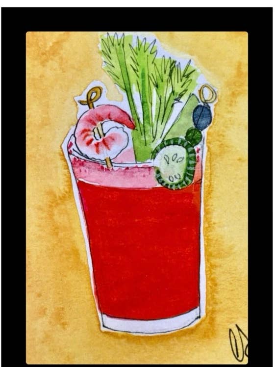 Bloody Mary Framed Print 3x4" for wholesale by Cathy Stratton Art