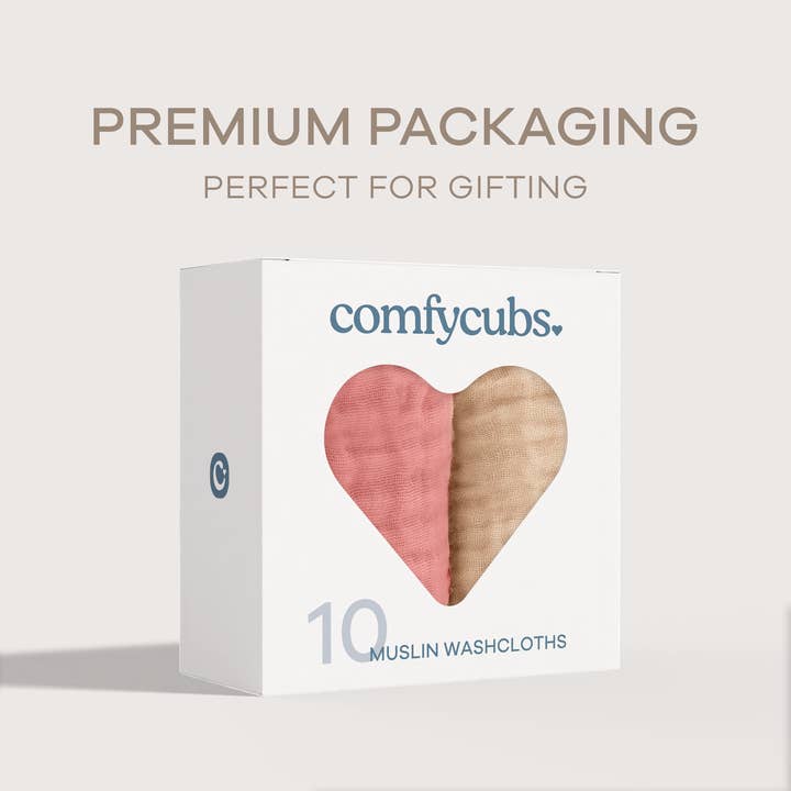 Comfy Cubs - Wholesale Wash cloth – Child & baby - Muslin Baby Washcloths, Soft 10"x10" Cotton by Comfy Cubs115