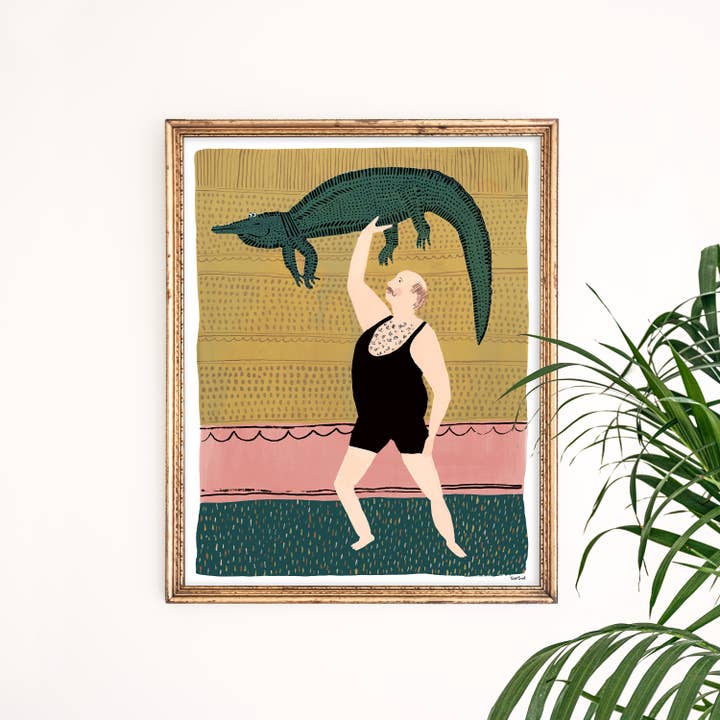 "Alligator Man" Giclée Fine Art Print for wholesale by On Lane Avenue