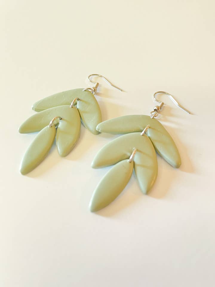 Pumpkin Leaf Hoop for wholesale by Dainty Clay Earrings
