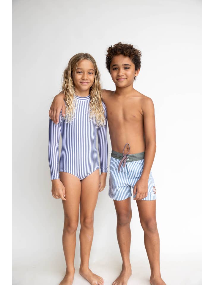 Kid’s Townshort Boardshorts in Pinstripe for wholesale on Faire4