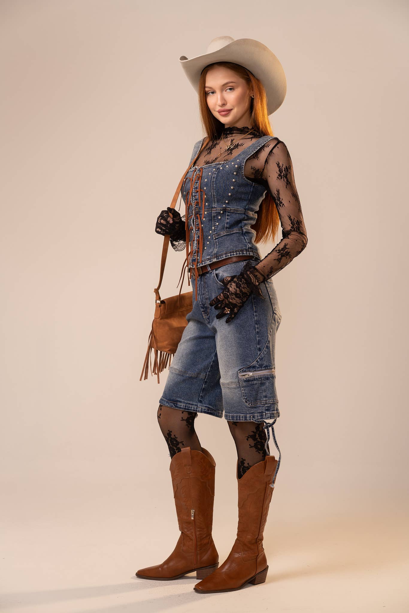 Blue B - Wholesale Outerwear Vest - Women's - 23712T Studded Fringe Denim Vest10