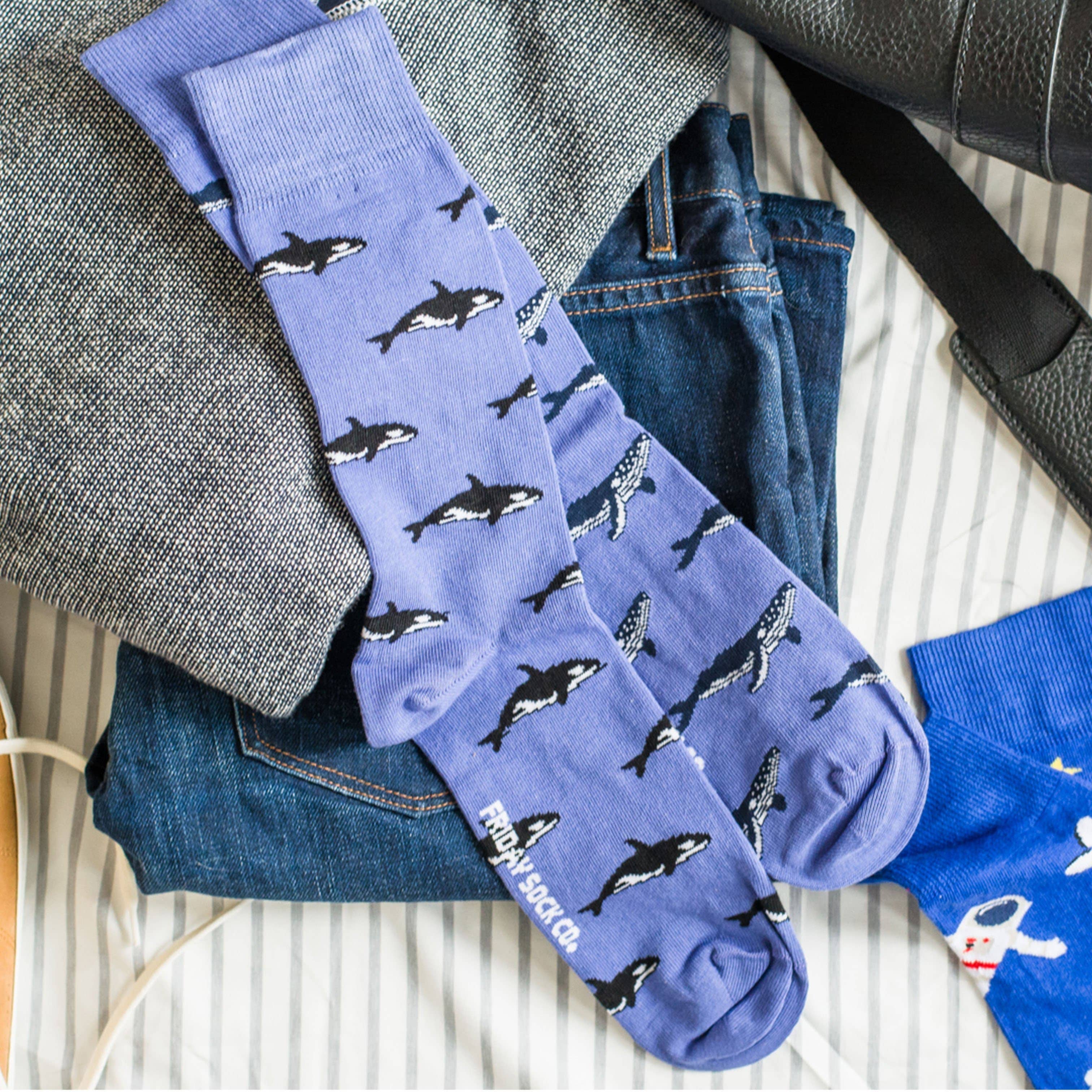 Friday Sock Co. - Wholesale Socks - Men's - Men’s Humpback Whale & Orca Socks1