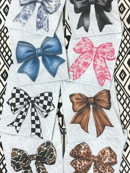 Big On Bows Graphic T-Shirt for wholesale by Sugar Stitch
