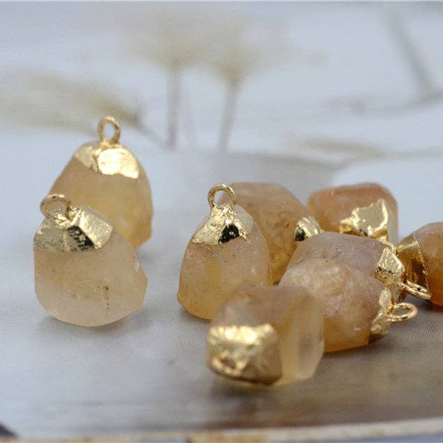 Perimade & Co. LLC - Wholesale Pendant/Charm Necklace - Natural Crystal Raw Stone Healing Necklace in Solid Copper10