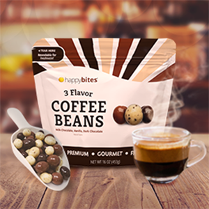 Eat Play Happy, Inc - Wholesale Chocolate Covered Sweets - Happy Bites 3 Flavor Covered Coffee Beans (16 oz)4