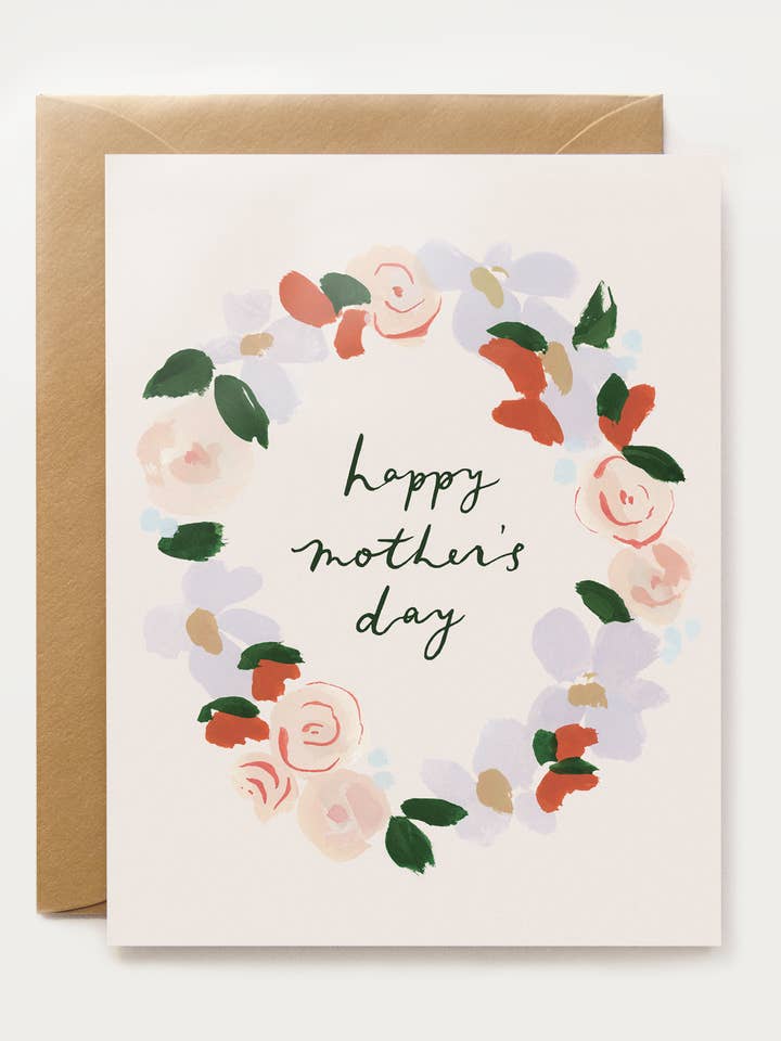 Happy Mother's Day Wreath Card for wholesale by Our Heiday