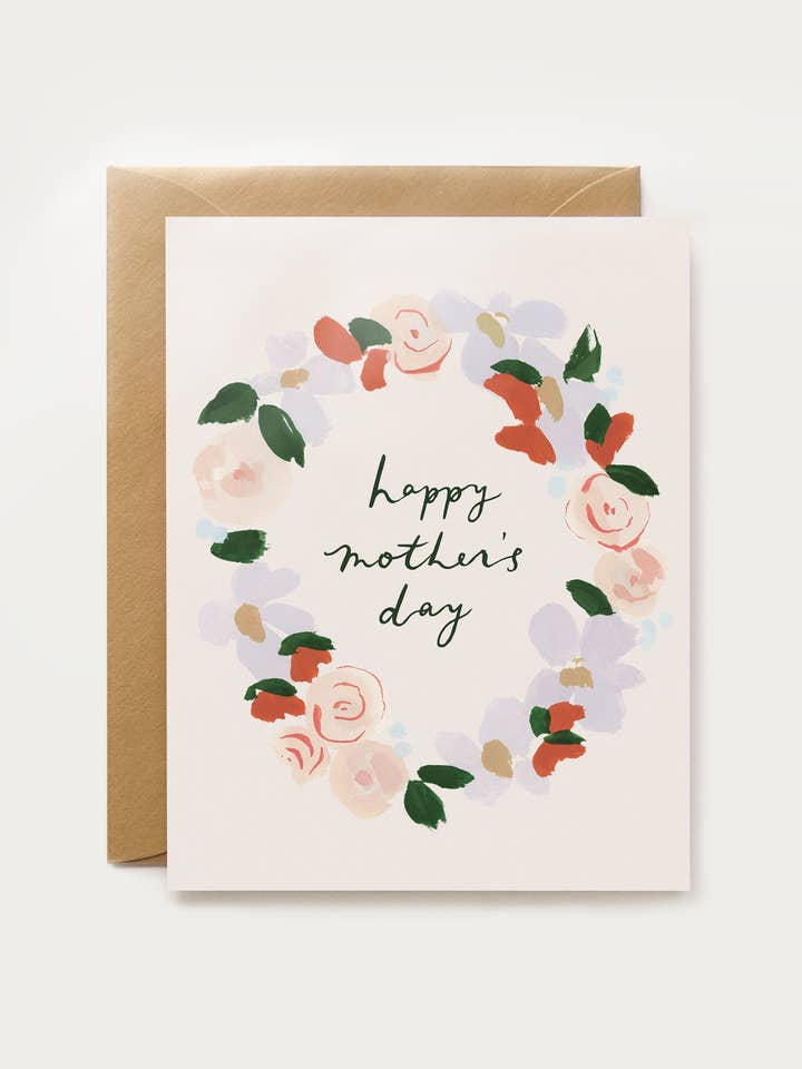 Biglietto con ghirlanda per festa della mamma per la vendita all'ingrosso da parte di Our Heiday