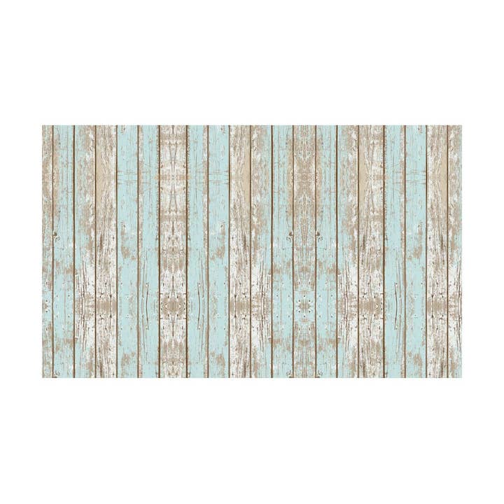 Tapis de sol en vinyle Bois Vintage Bleu (Collection bois) pour la vente par DAVANTI
