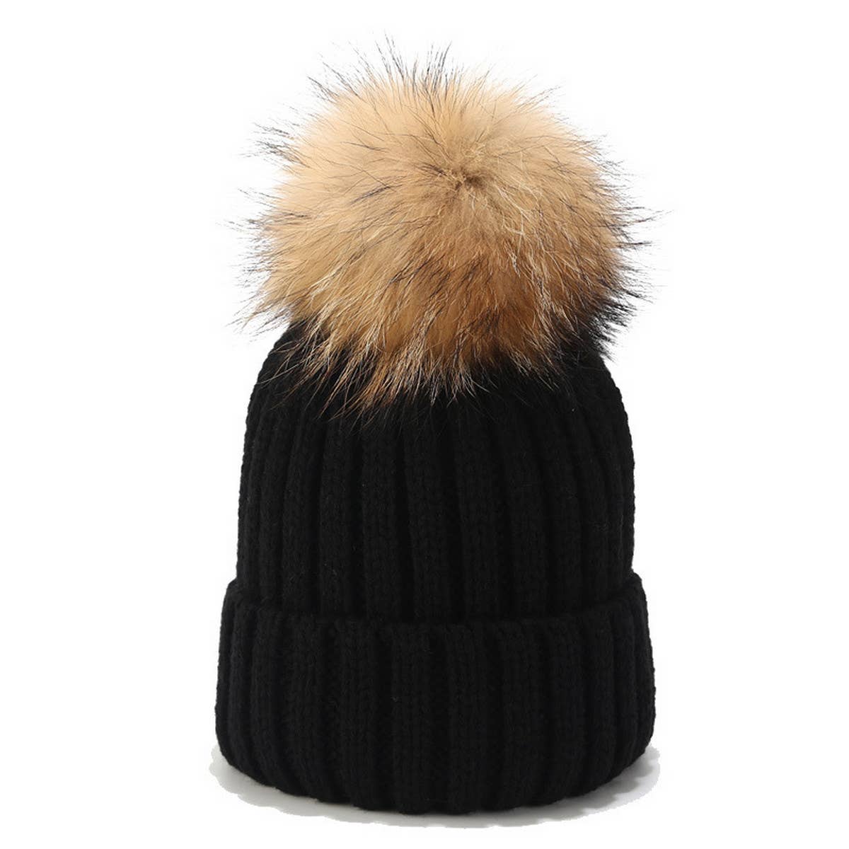 ACCITY - Wholesale Beanie - Women's - OUTDOOR WARM WOOL BALL KNITTED HAT_CWAH15774