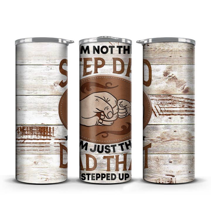 Stiefvader Stepped Up Tumbler-cadeaus van 20 oz voor vaders/vaders voor wholesale door ThePlanningQueen